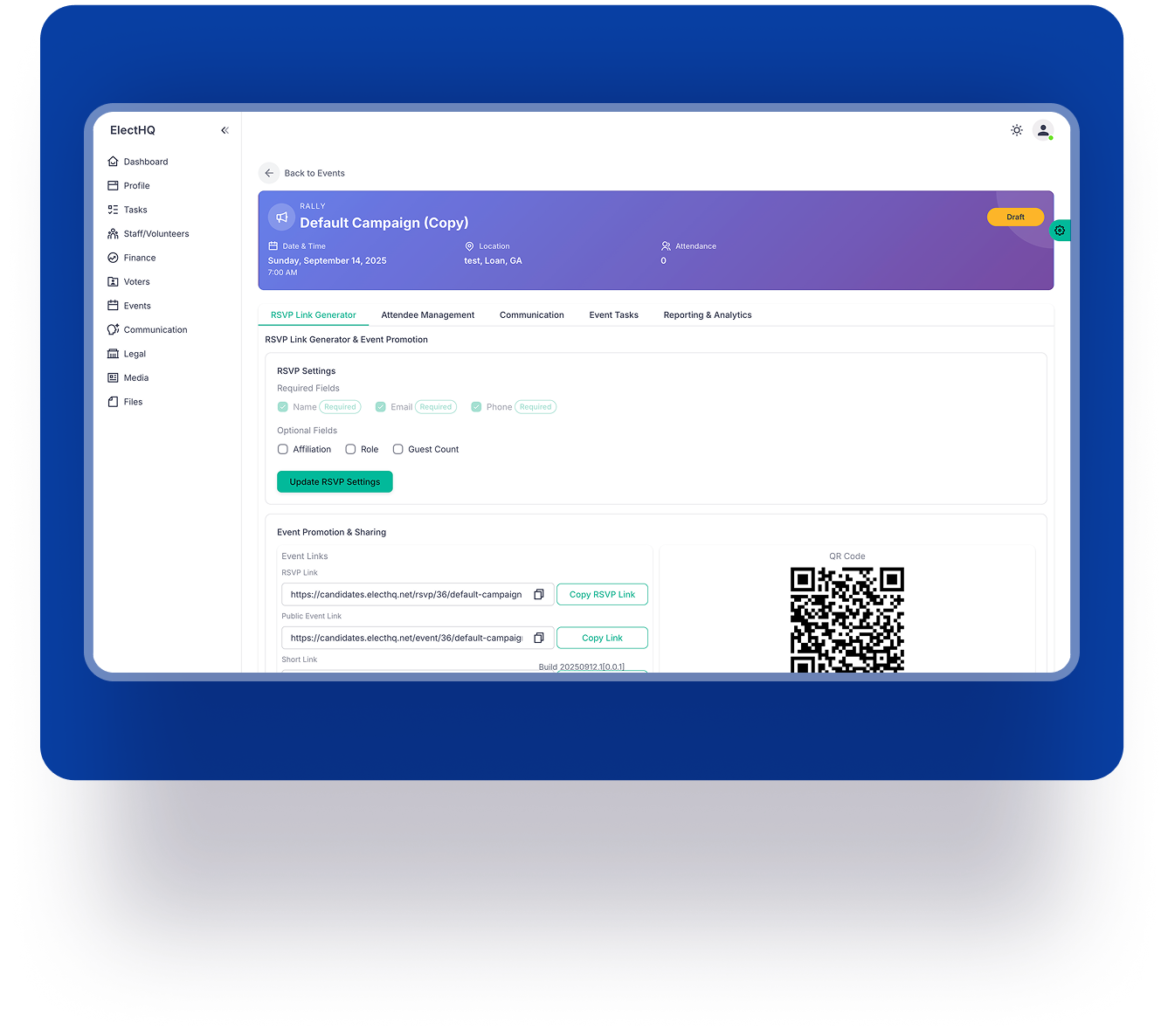 Events Interface