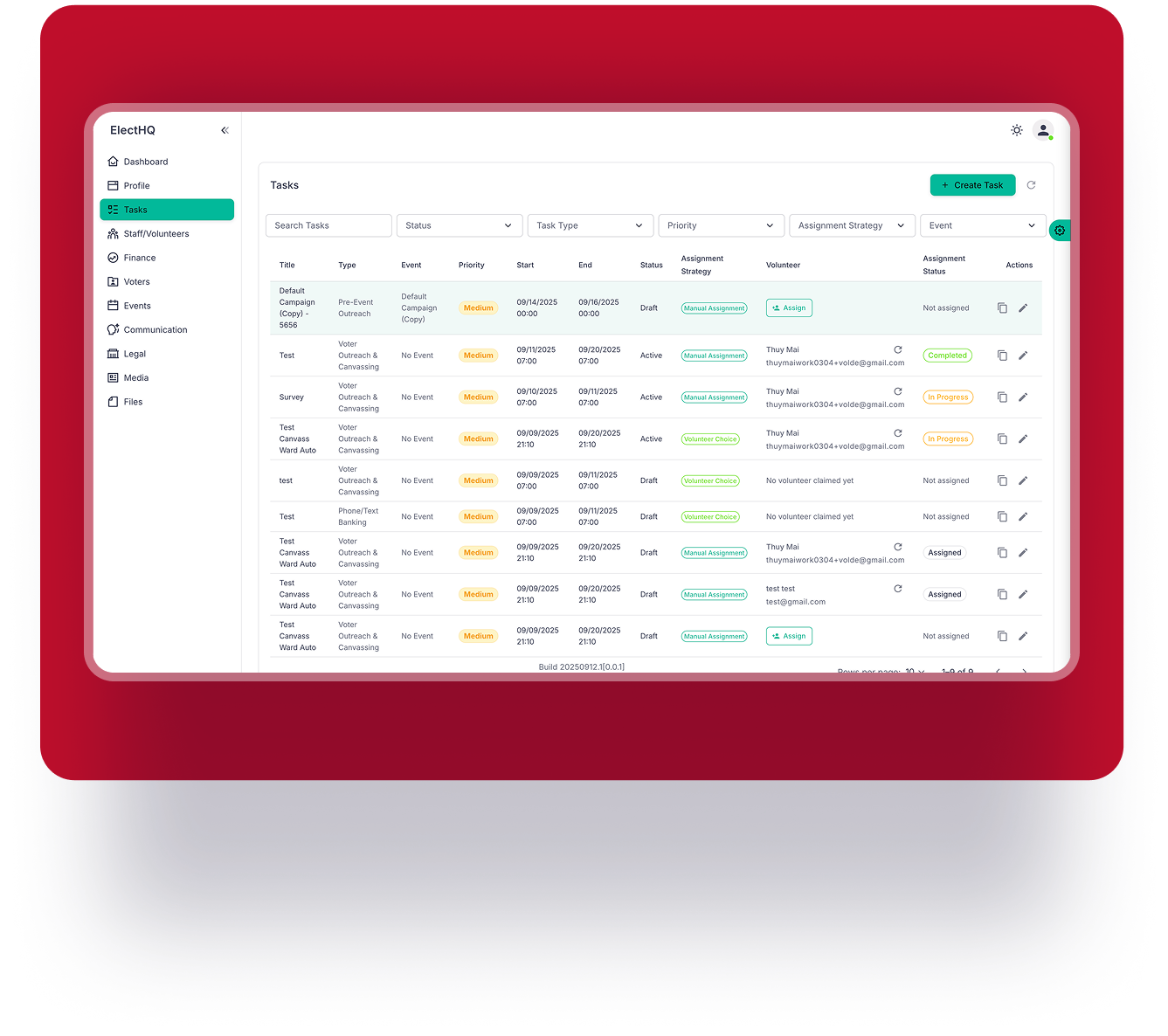 Tasks Interface